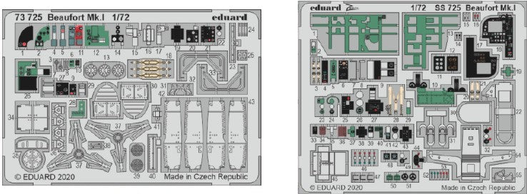 Eduard 73725 1/72 Aircraft- Beaufort Mk I for ARX (Painted)