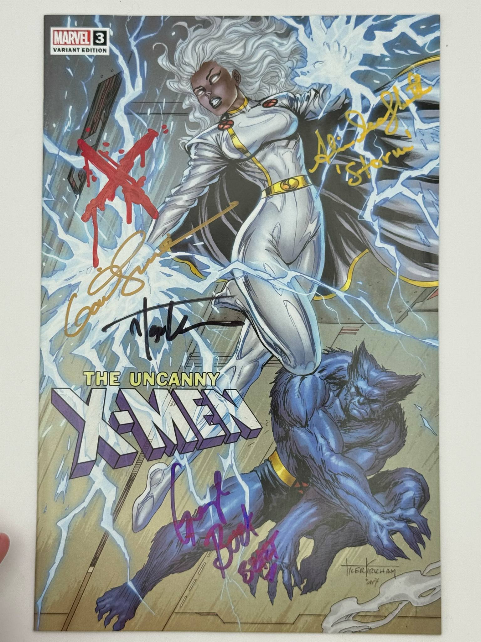 [SIGNED BY GAIL SIMONE | GEORGE BUZA | ALISON SEALY-SMITH | TYLER KIRKHAM] Uncanny X-Men #3 Unknown Comics Exclusive Tyler Kirkham Connecting Var [IN STOCK]