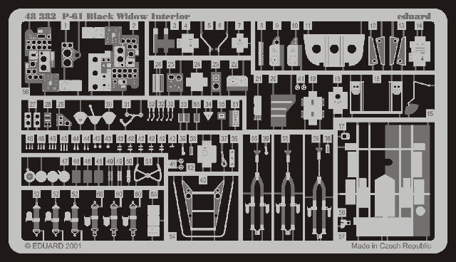 Eduard 48382 1/48 Aircraft- P61 Interior for RMX