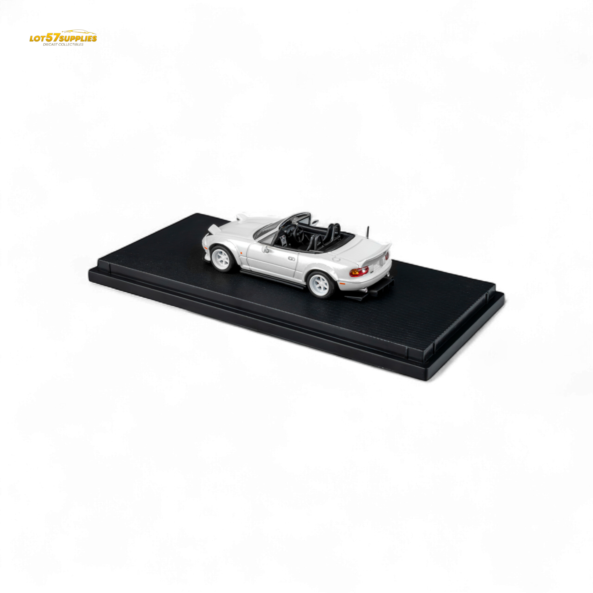 (Pre-Order) Microturbo Custom MX5 Rocket Bunny - Metallic White 1:64