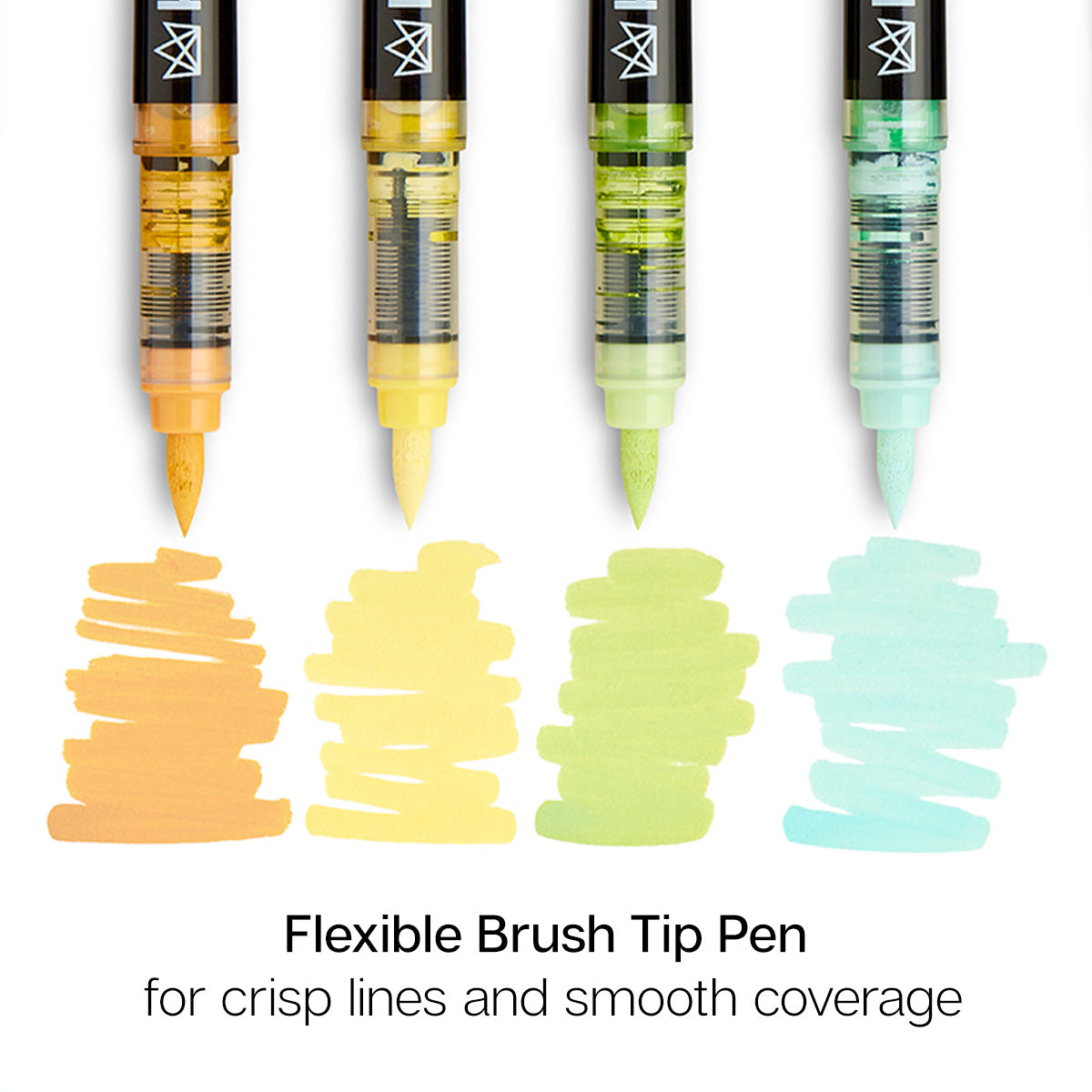 Acrylic Brush Tip Pens 12 Pastel Colors