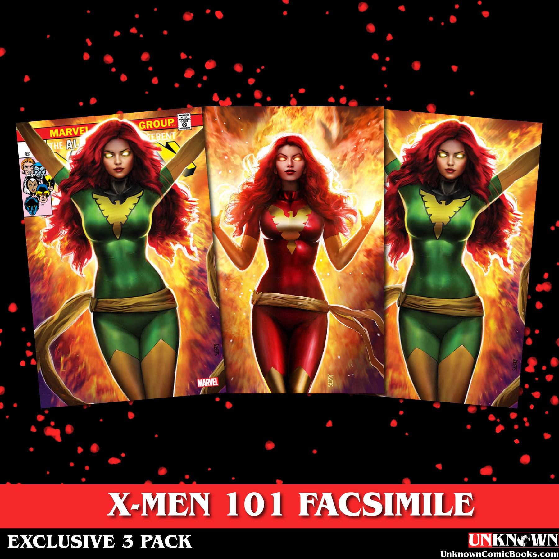 [3 PACK] X-MEN #101 FACSIMILE EDITION UNKNOWN COMICS NATHAN SZERDY EXCLUSIVE VAR (07/12/2023)
