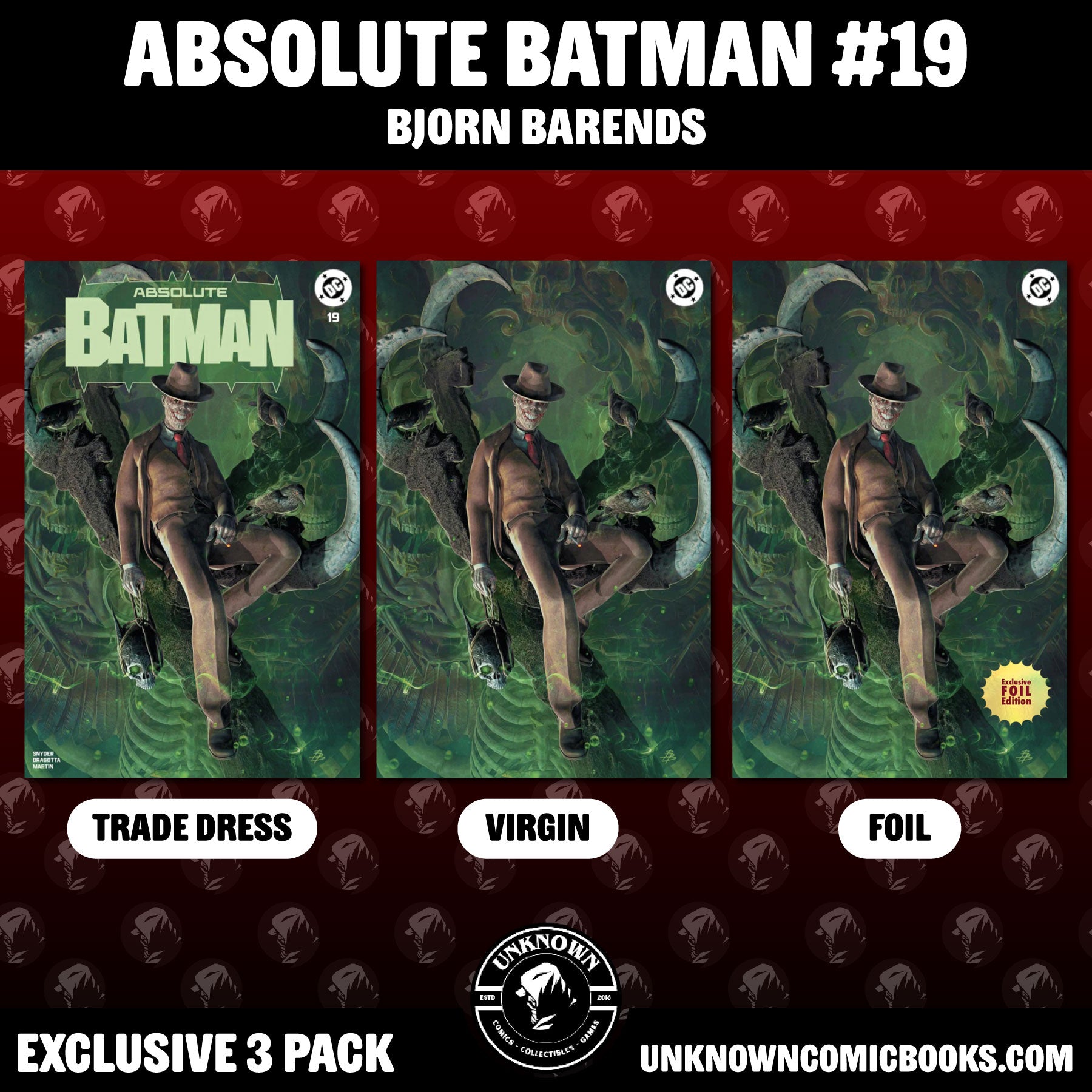 [3 PACK] ABSOLUTE BATMAN #19 BJORN BARENDS EXCLUSIVE VAR (04/15/2026)