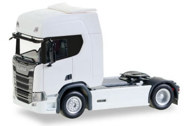 Herpa 307185 HO Scale Scania CR 20 HD Tractor Only - Assembled -- White