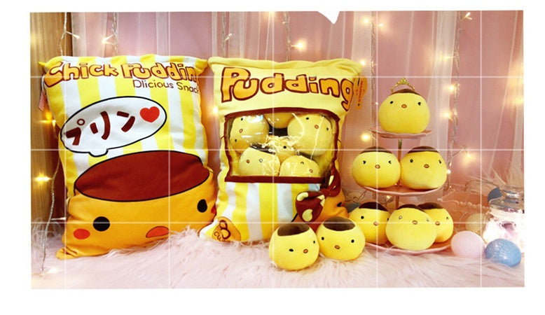 Snack Bag Plush Pillow – Soft Stuffed Toy with 8 Mini Plush Snacks