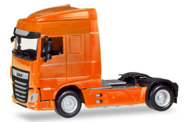 Herpa 309066 HO Scale DAF XF Euro 6 SC Tractor Only - Assembled -- Orange