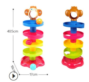 Stackable Rolling Ball Toy – Educational Music Ball for Babies