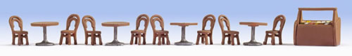 Noch 14822 HO Scale Restaurant Tables & Chairs