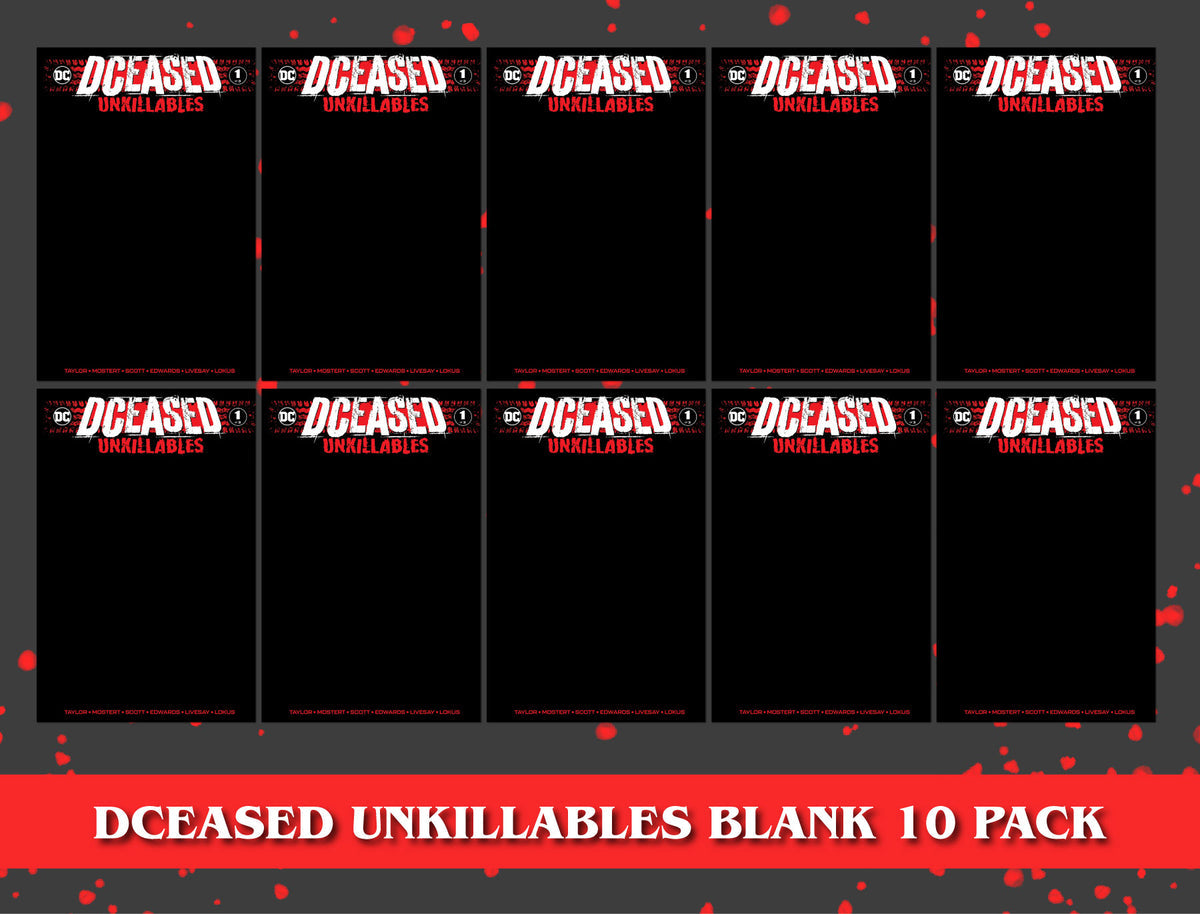 [10 PACK] Dceased Unkillables #1 (Of 3) Unknown Comics Black Blank Exclusive Var (02/19/2020)