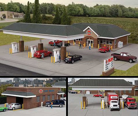 Walthers Cornerstone 933-3538 HO Scale Modern Travel Center / Gas Station -- Kit