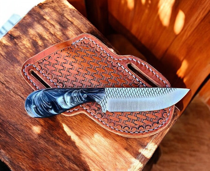 Handmade Country Knife 8.75" Rasp Steel with Sheath