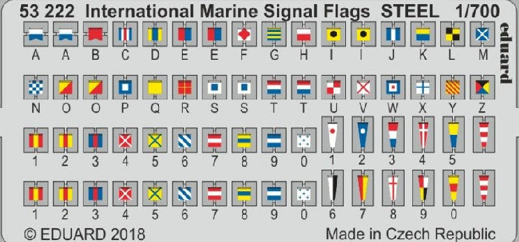 Eduard 53222 1/700 Ship- International Marine Signal Flags Steel (Painted)