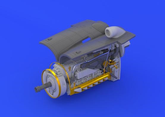 Eduard 648250 1/48 Aircraft- Bf109G6 Engine & Fuselage Guns for EDU (Photo-Etch