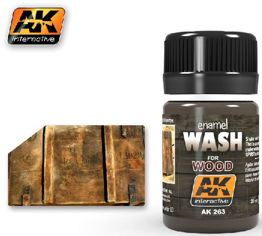 AK Interactive 263 Wash for Wood Enamel Paint 35ml Bottle