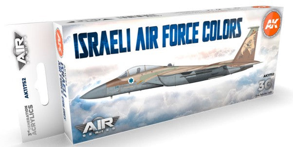 AK Interactive 11752 Air Series: Israeli Air Force Aircraft 3G Acrylic Paint Set