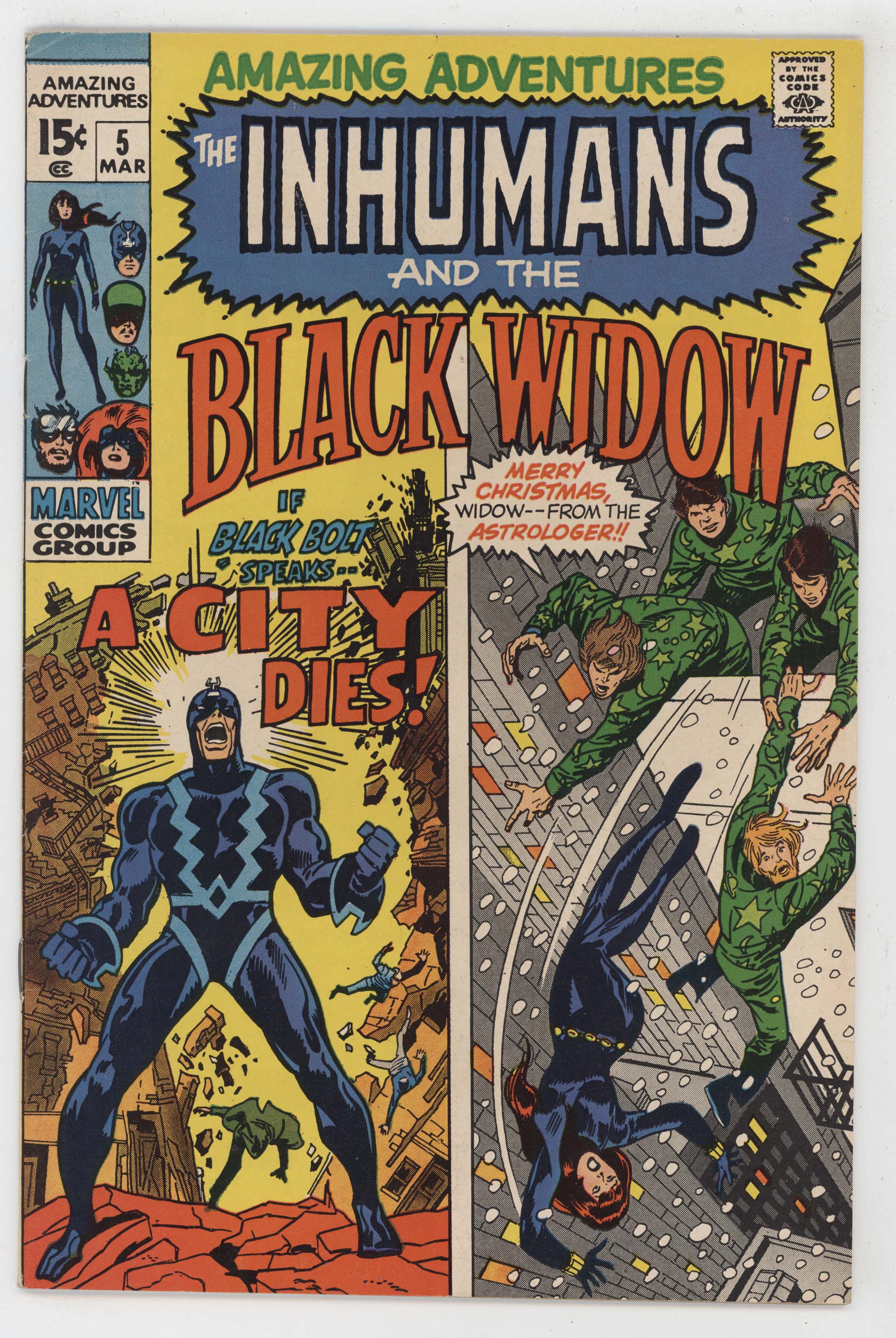 Amazing Adventures 5 Marvel 1971 VF Black Widow Shower Scene Inhumans