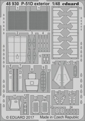Eduard 48930 1/48 Aircraft- P51D Exterior for ARX