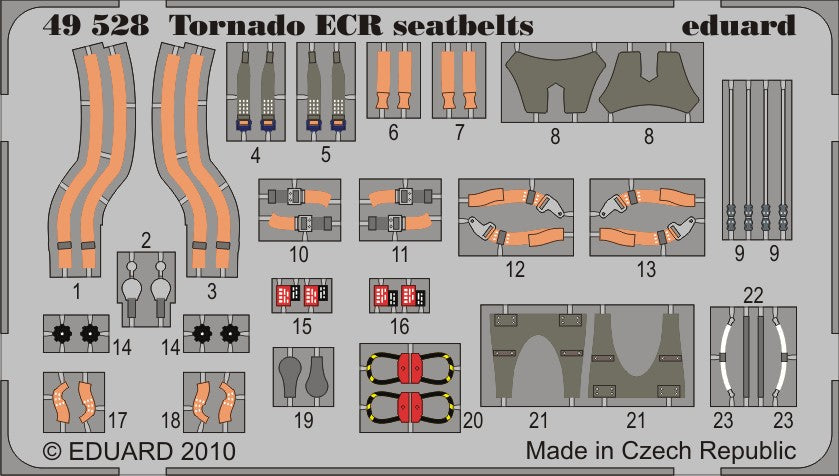 Eduard 49528 1/48 Aircraft- Tornado ECR Seatbelts for HBO (Painted)