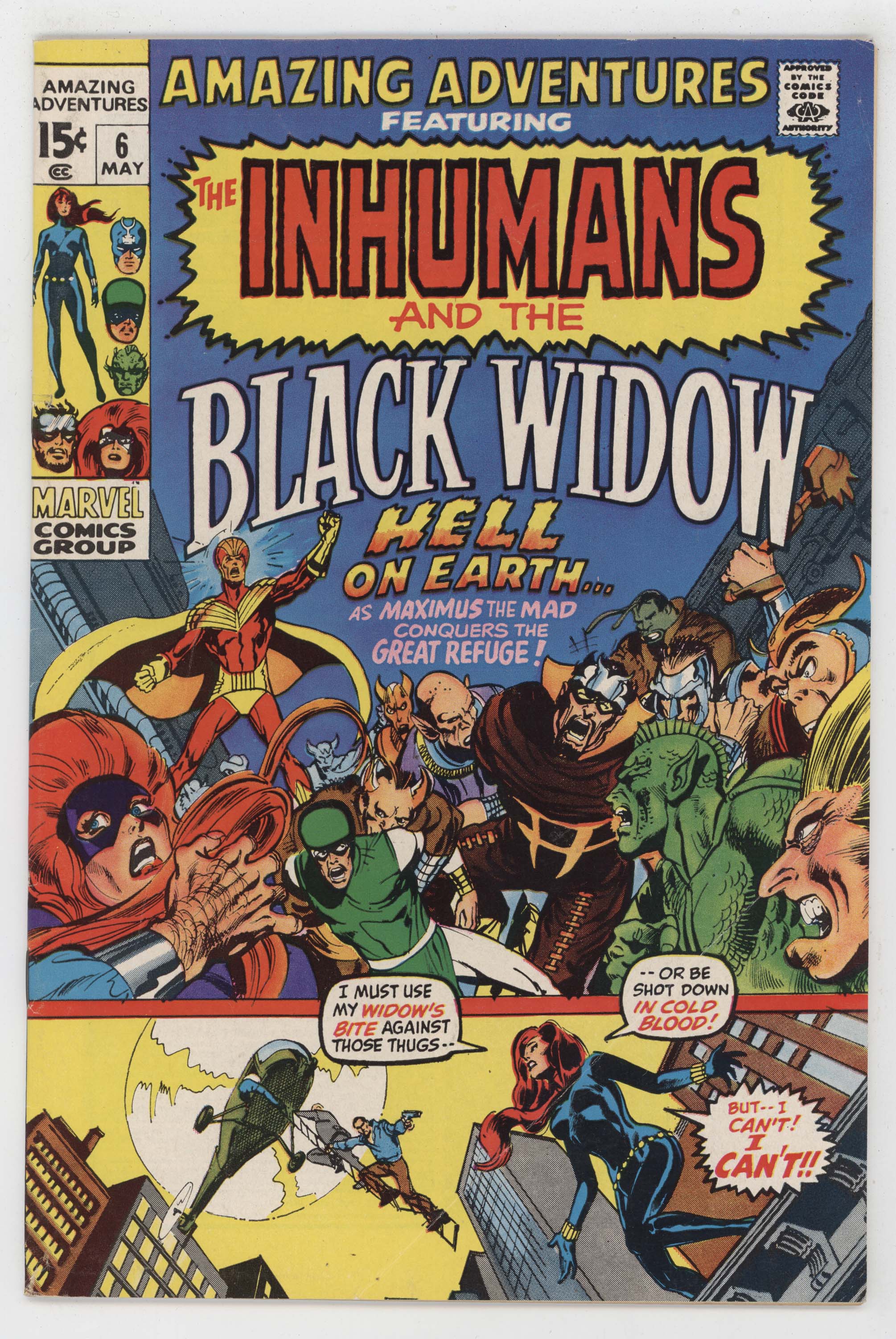 Amazing Adventures 6 Marvel 1970 FN Black Widow Inhumans Neal Adams