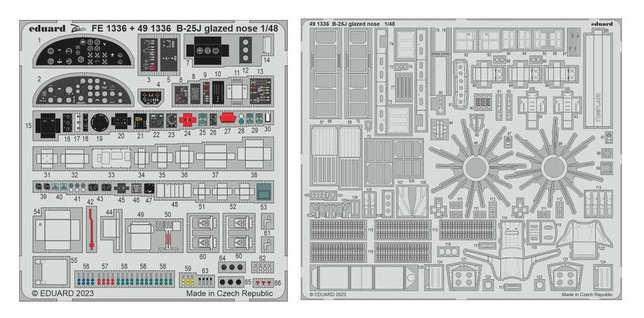 Eduard 491336 1/48 Aircraft- B25J Glazed Nose for HKM (Painted)