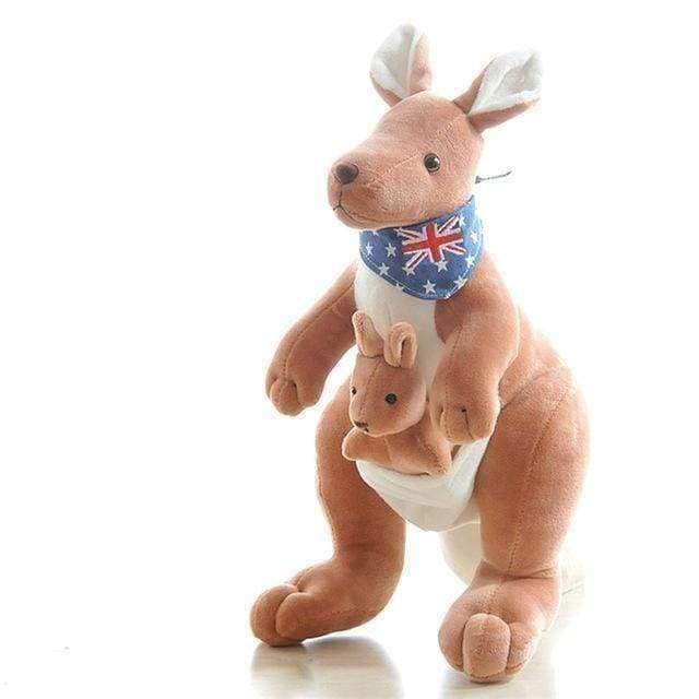 Kangaroo Plush Toy – Soft Stuffed Animal with Baby Pouch