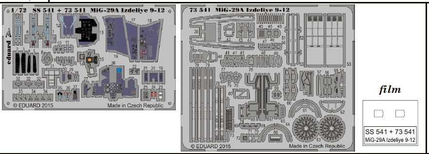 Eduard 73541 1/72 Aircraft- MiG29A Izdeliye 9-12 for TSM (Painted)