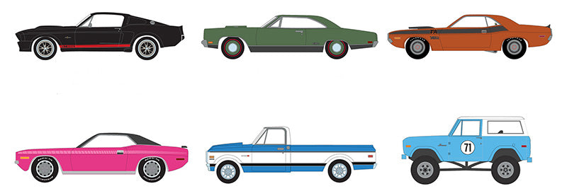 Greenlight 37310-CASE 1/64 Scale Barrett-Jackson 'Scottsdale Edition' Series 14 6-Piece Set