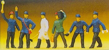Preiser 10010 HO Scale Working People -- Railroad Personnel pkg(6)