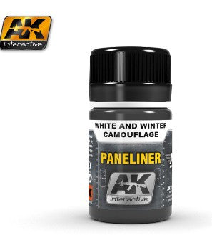 AK Interactive 2074 Air Series: Panel Liner White & Winter Camouflage Enamel Pai