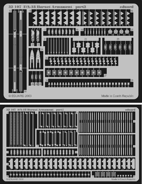 Eduard 32107 1/32 Aircraft- F/A18 Hornet Amament for ACY