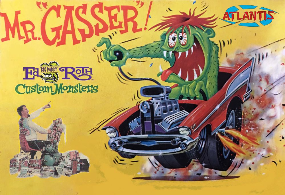 Atlantis Models 1301 1/25 Ed Big Daddy Roth Mr. Gasser Car & Figure 7" Tall (for