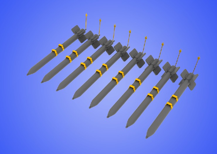 Eduard 648061 1/48 Aircraft- HVAR Rockets (Photo-Etch & Resin)