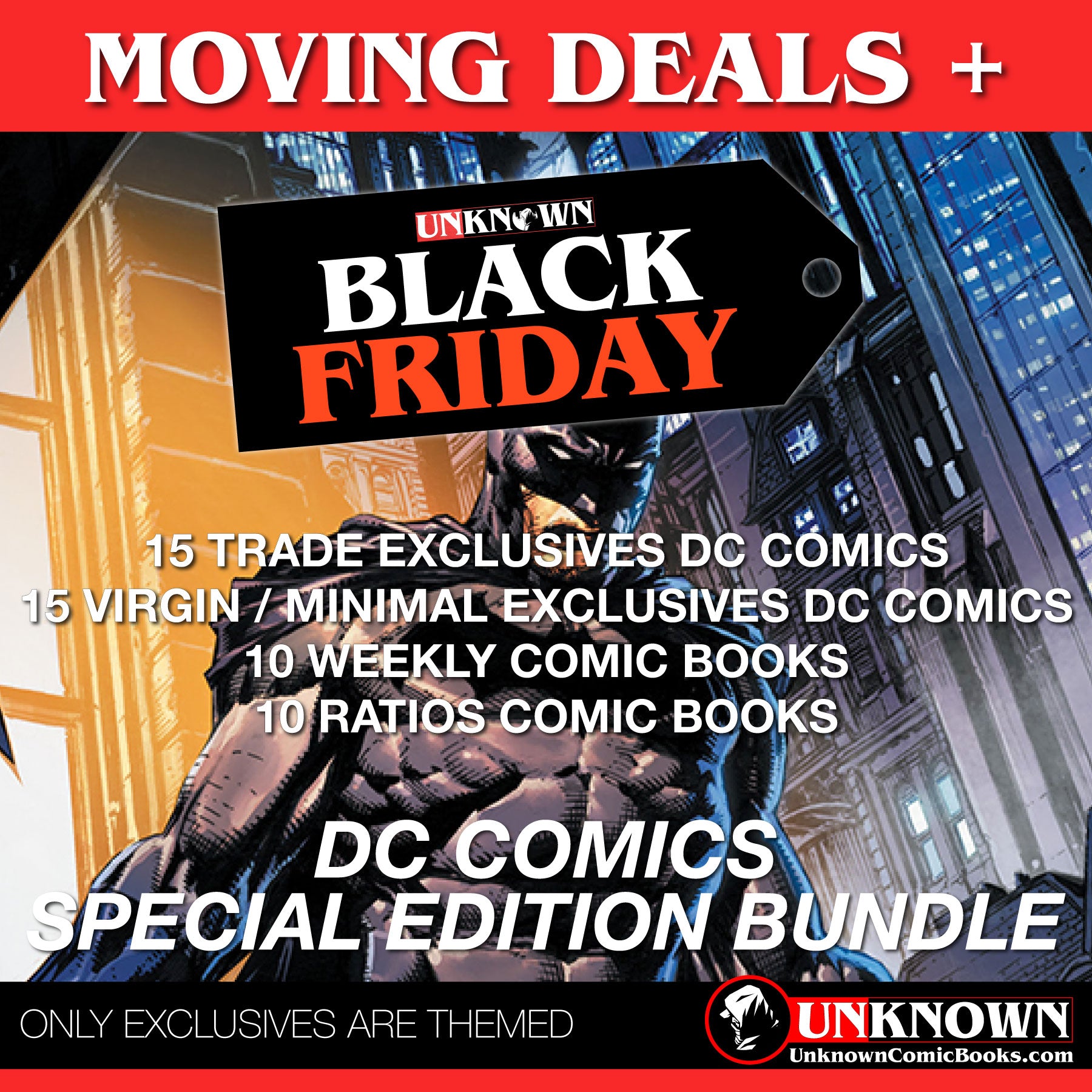 [50 PACK] MYSTERY MOVING DEAL [DC COMICS] SPECIAL EDITION UNKNOWN COMICS EXCLUSIVE BUNDLE (12/20/2023)