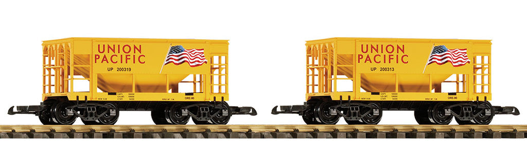 PIKO 38950 G Scale UP Ore Car, Flag, 2-Pack