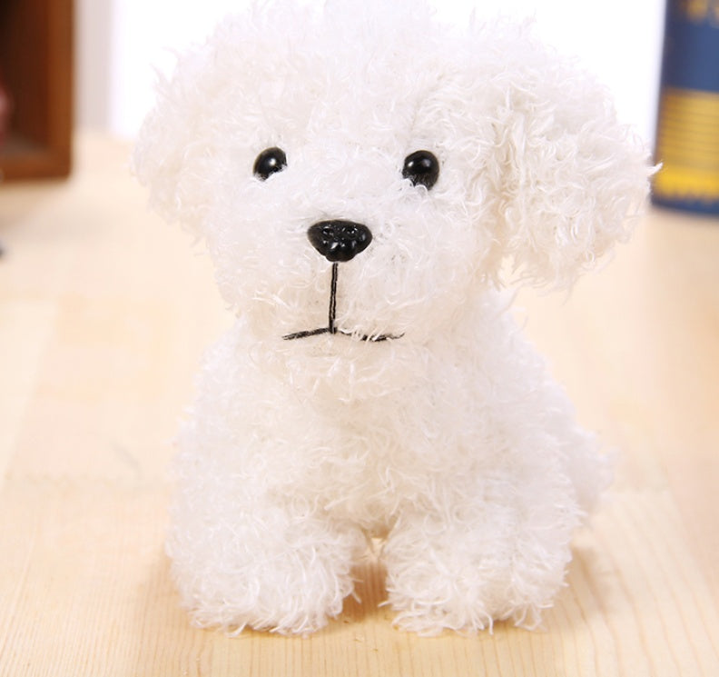 Plush Teddy Dog Pendant – Soft Stuffed Toy Keychain for Gifts and Decorations