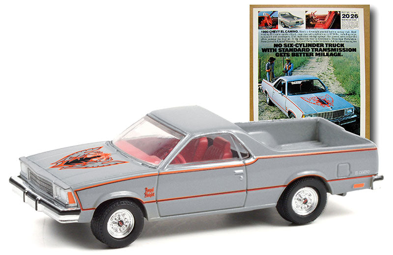 Greenlight 39080-D 1/64 Scale 1980 Chevrolet El Camino Royal Knight No Six-Cylinder
