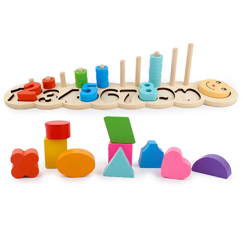 Wooden Logarithmic Board – Early Learning Math and Color Recognition Toy