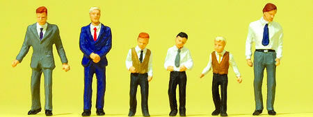 Preiser 10560 HO Scale Pedestrians -- Church-Goers II pkg(6)