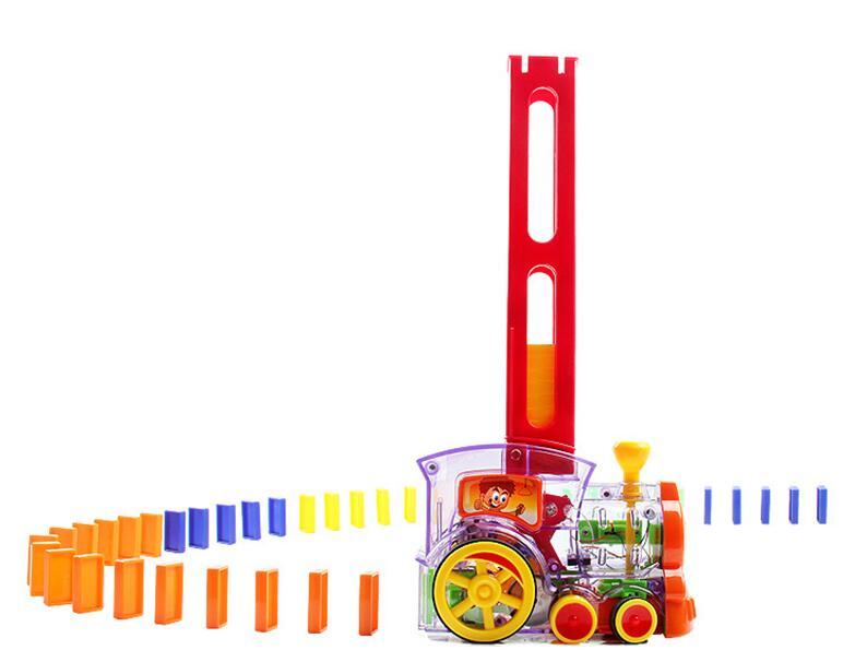Electric Domino Train Toy – Automatic Block Laying Puzzle for Kids