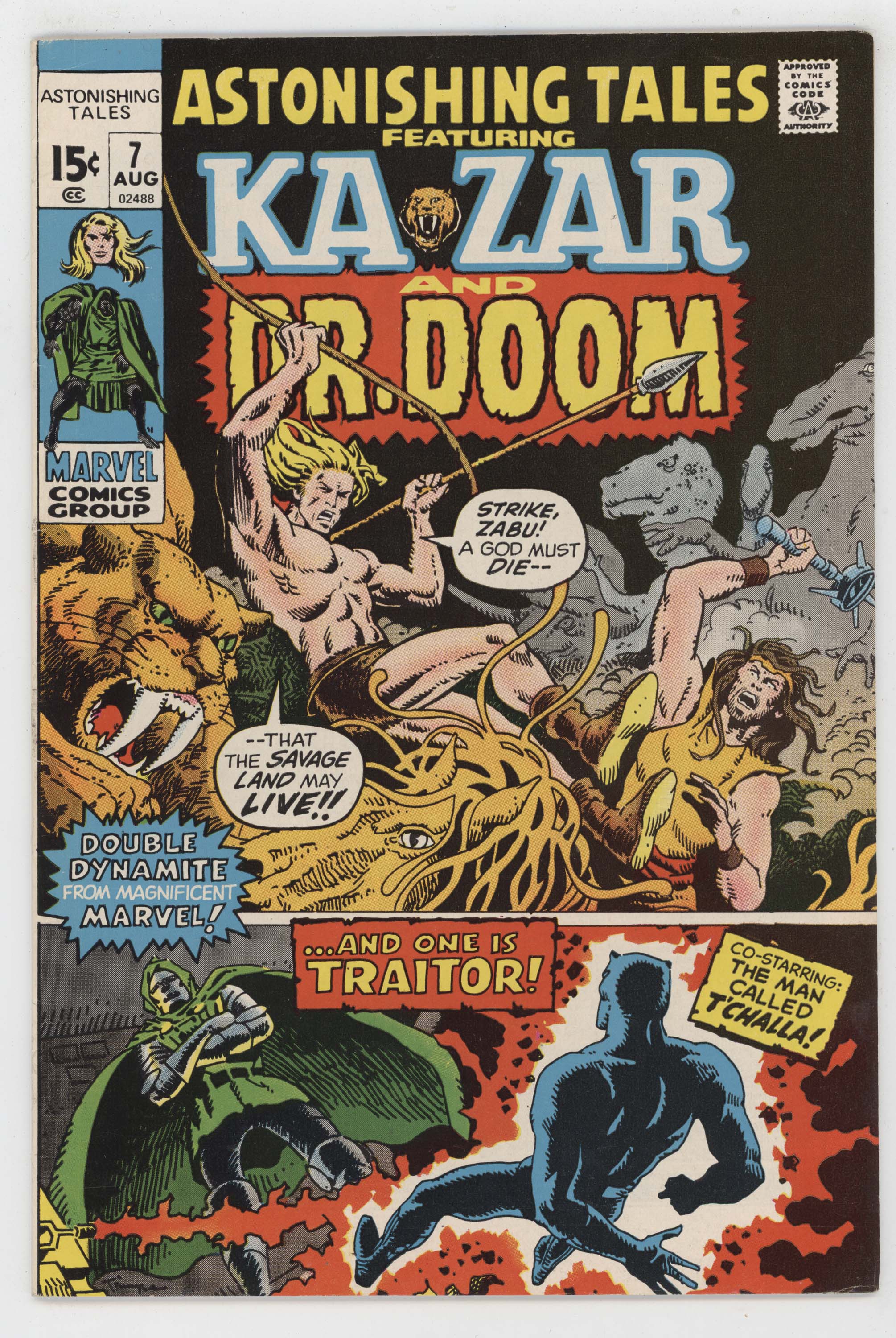 Astonishing Tales 7 Marvel 1971 VF Ka-Zar Doctor Doom Black Panther