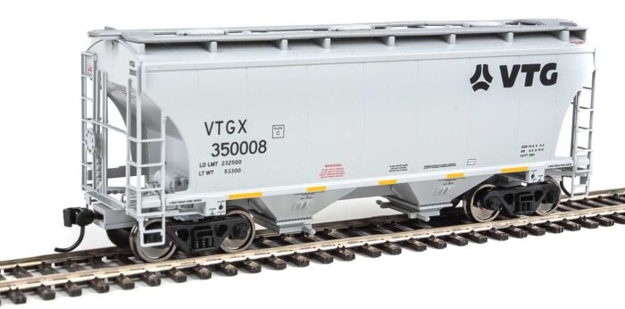 Walthers Mainline 910-7564 HO Scale 39' Trinity 3281 2-Bay Covered Hopper - Ready to Run -- VTG North America VTGX #350008