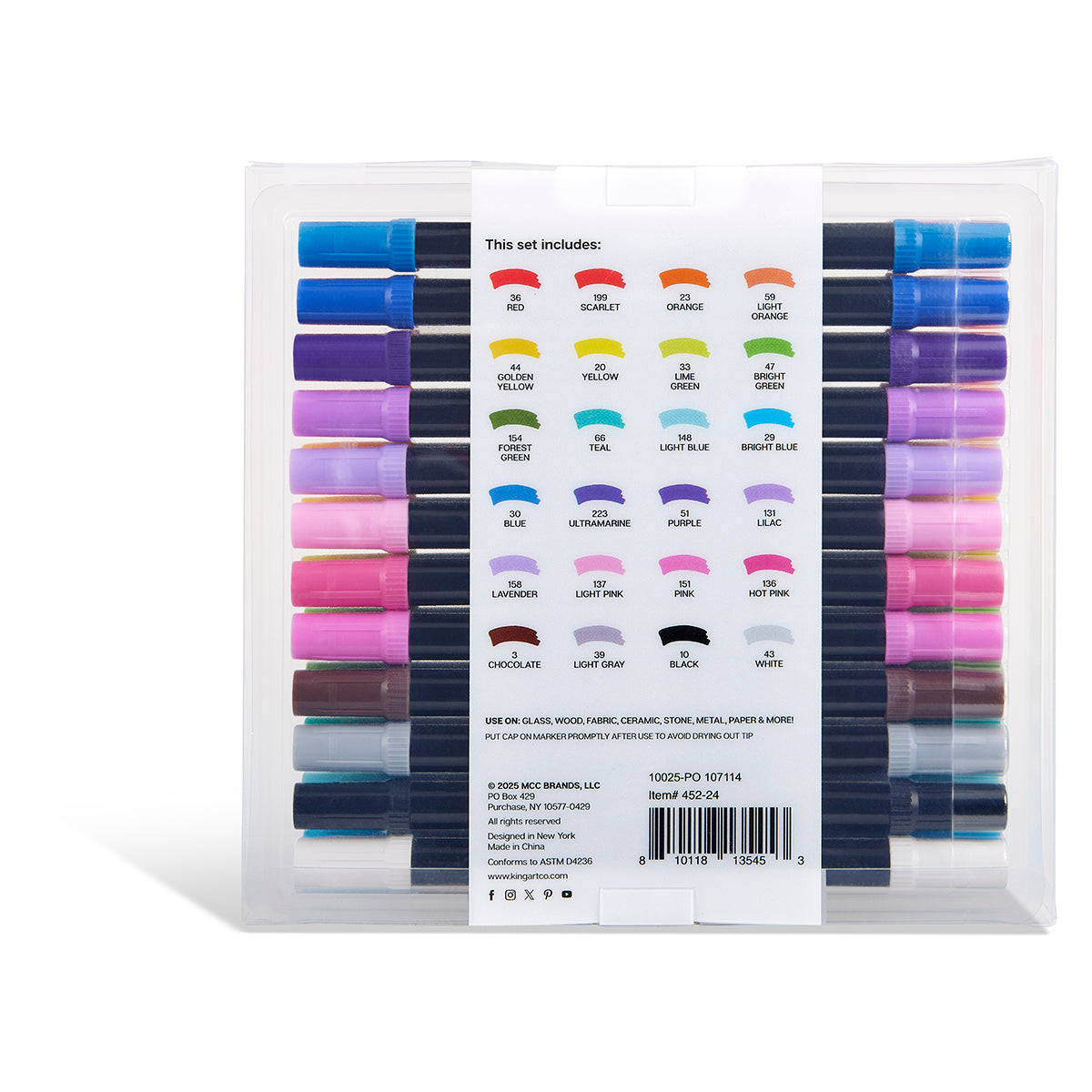 Twin-Tip™ Brush & Fine Acrylic Paint Pens 24 Colors