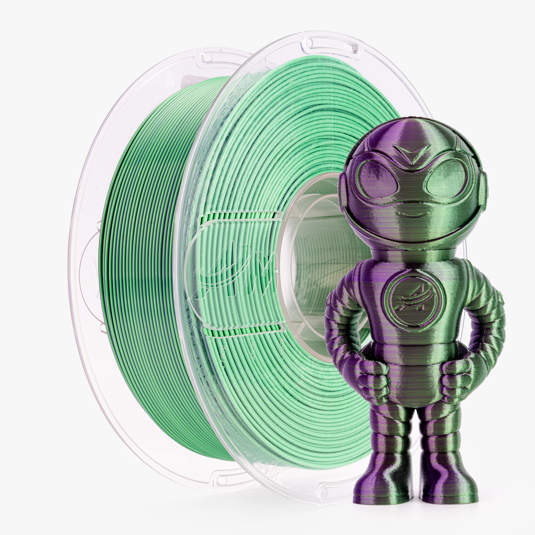PLA Silk Dual Color Filament 1.75mm, 1KG/2.2LB