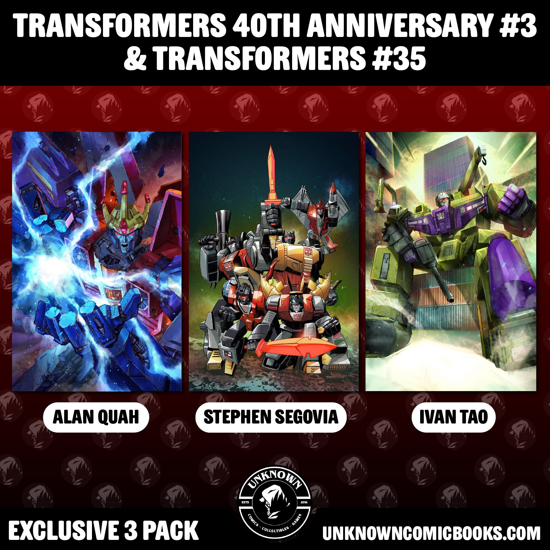 [3 PACK] TRANSFORMERS THE MOVIE 40TH ANNIVERSARY #3 & TRANSFORMERS #35 EXCLUSIVE VIRGIN VAR (08/12/2026)