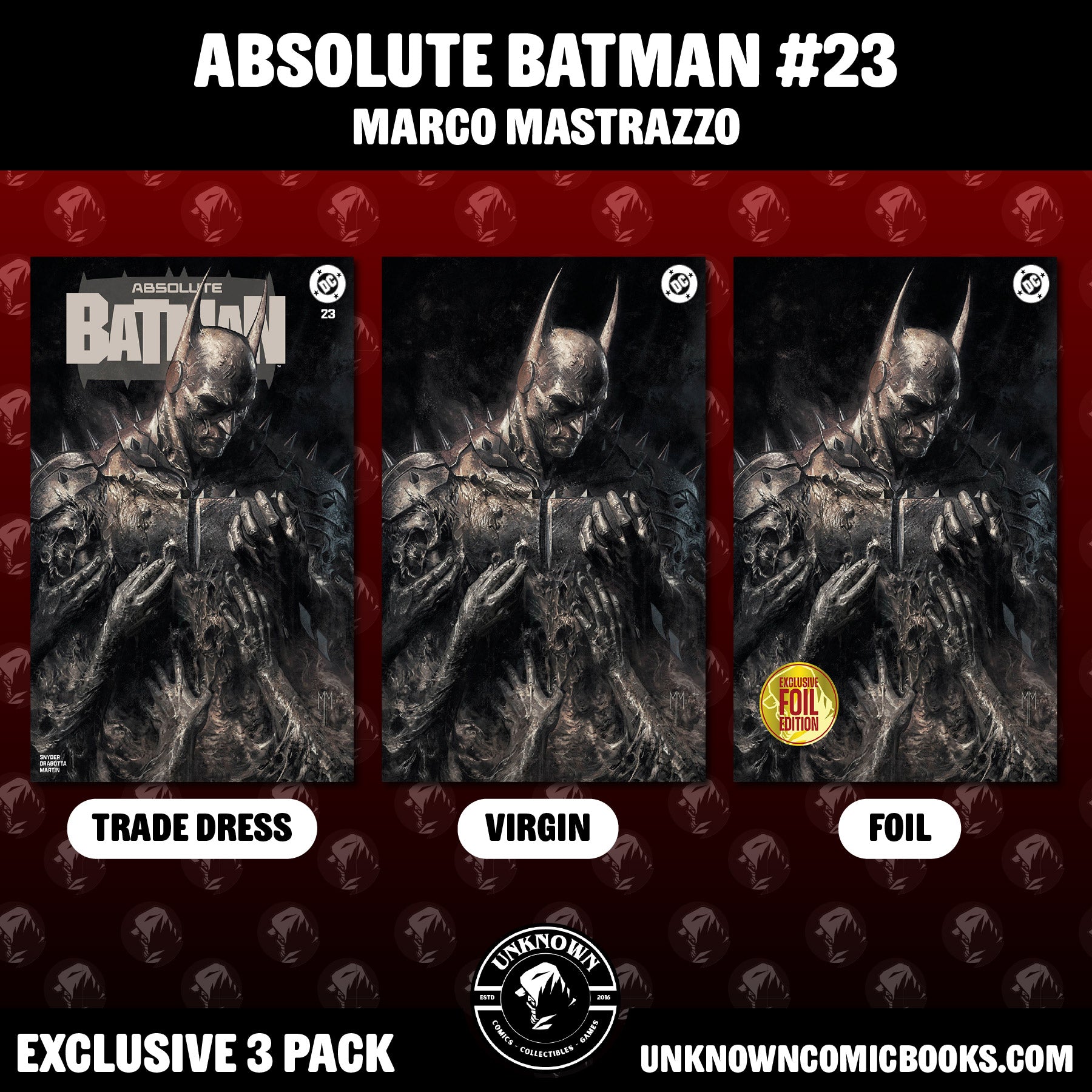 [3 PACK] ABSOLUTE BATMAN #23 MARCO MASTRAZZO EXCLUSIVE VAR (08/12/2026)