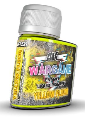 AK Interactive 1237 Wargame: Yellow Fluorescent Liquid Pigment Enamel 35ml Bottl