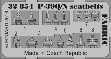Eduard 32854 1/32 Aircraft- P39Q/N Seatbelts Fabric-Type for KTY (Painted)