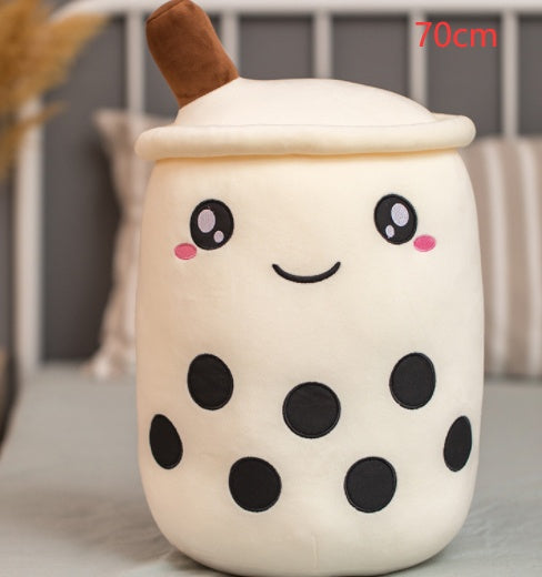 Plush Boba Tea Pillow – Soft Stuffed Bubble Tea Cup Cushion Gift