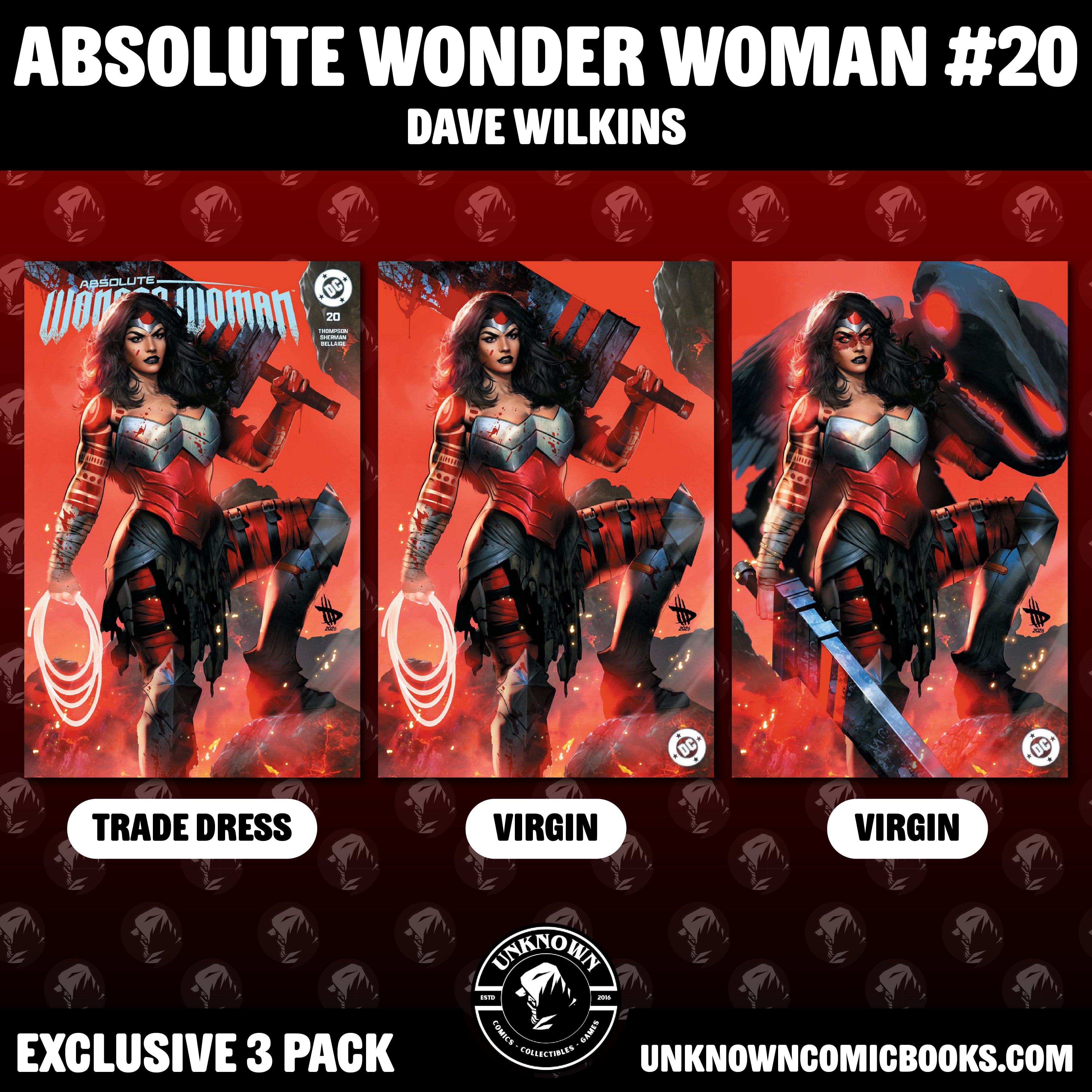 [3 PACK] ABSOLUTE WONDER WOMAN #20 DAVE WILKINS EXCLUSIVE VAR (06/17/2026)