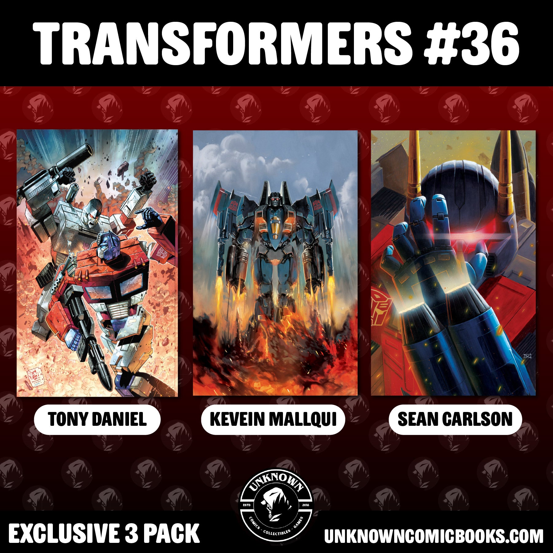 [3 PACK] TRANSFORMERS #36 EXCLUSIVE VIRGIN VAR (09/09/2026)